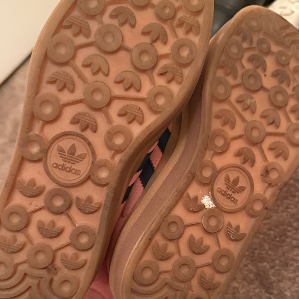 Adidas Gazelle Pink with Navy Stripes - Picture 5 of 5